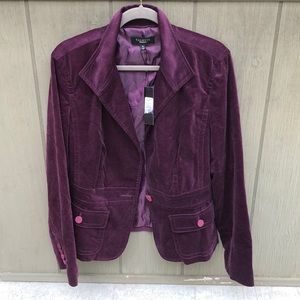 NWT Talbots purple velvet blazer